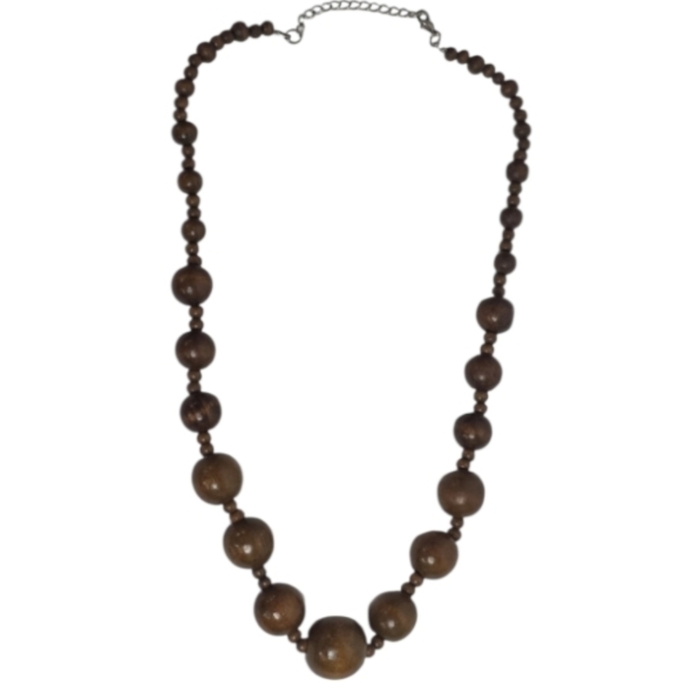Vintage Wooden Bead Necklace
